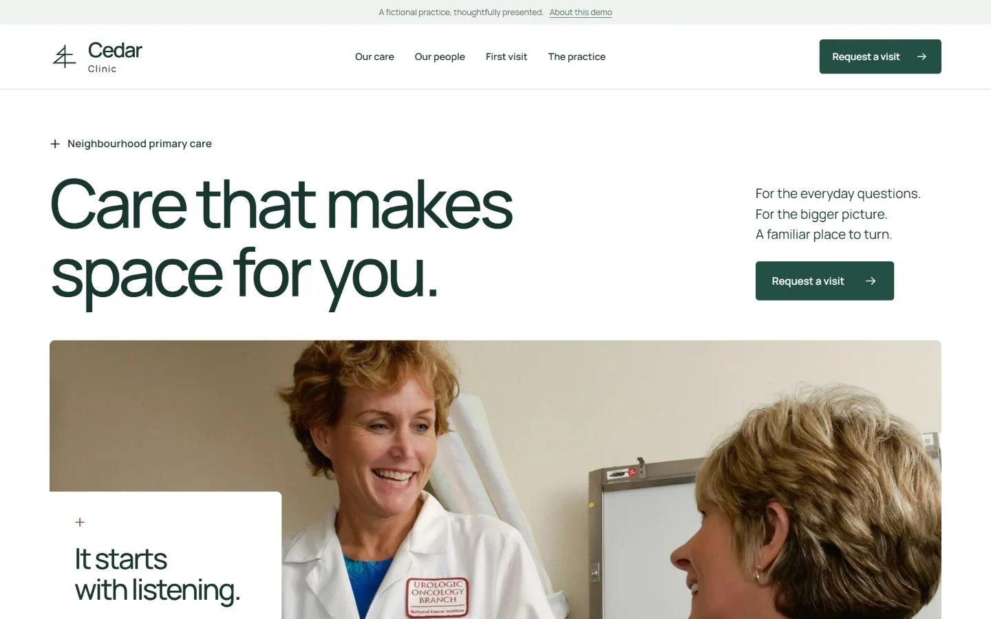 Cedar Clinic website preview